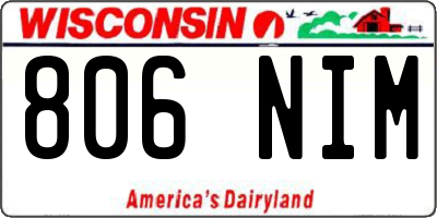 WI license plate 806NIM