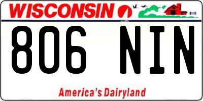 WI license plate 806NIN