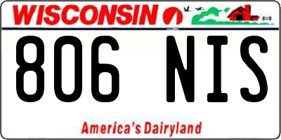 WI license plate 806NIS