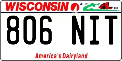 WI license plate 806NIT
