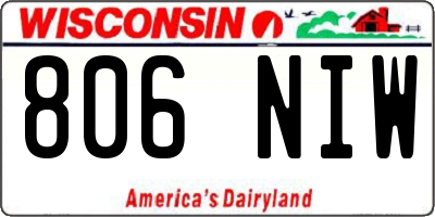 WI license plate 806NIW