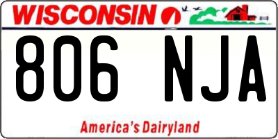WI license plate 806NJA