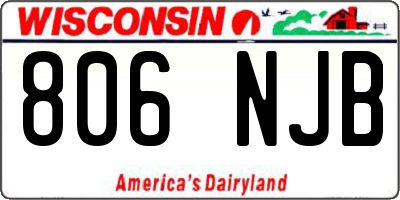 WI license plate 806NJB