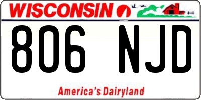 WI license plate 806NJD