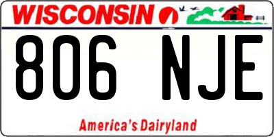 WI license plate 806NJE