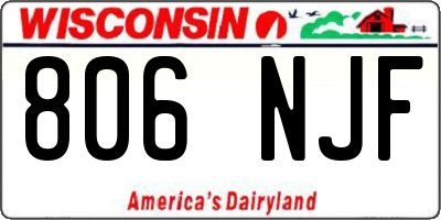 WI license plate 806NJF