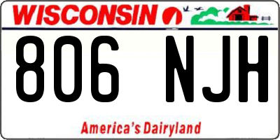 WI license plate 806NJH