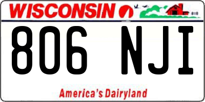 WI license plate 806NJI