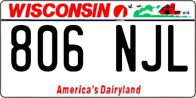 WI license plate 806NJL