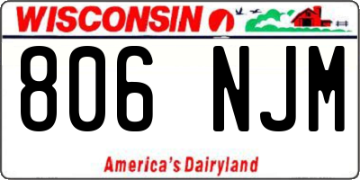 WI license plate 806NJM