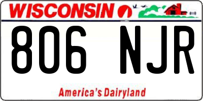 WI license plate 806NJR
