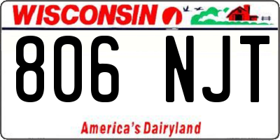 WI license plate 806NJT
