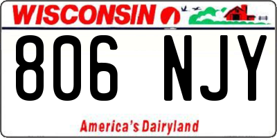 WI license plate 806NJY