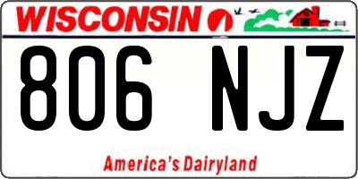 WI license plate 806NJZ