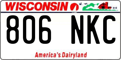 WI license plate 806NKC