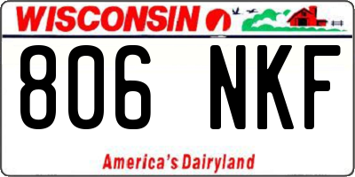 WI license plate 806NKF
