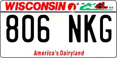 WI license plate 806NKG