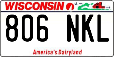 WI license plate 806NKL