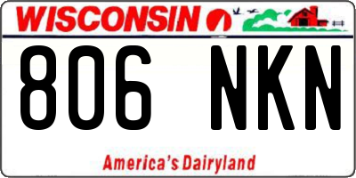 WI license plate 806NKN