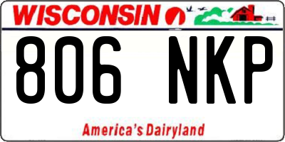 WI license plate 806NKP