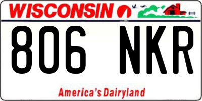 WI license plate 806NKR