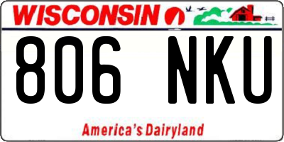 WI license plate 806NKU