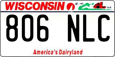 WI license plate 806NLC