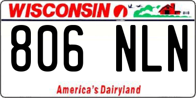 WI license plate 806NLN