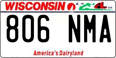 WI license plate 806NMA