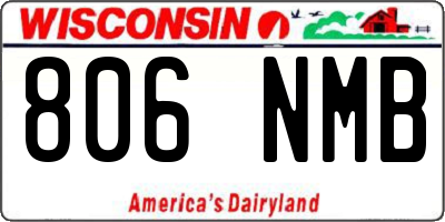 WI license plate 806NMB