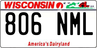 WI license plate 806NML