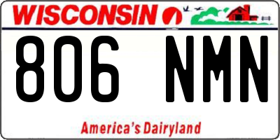 WI license plate 806NMN