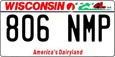 WI license plate 806NMP