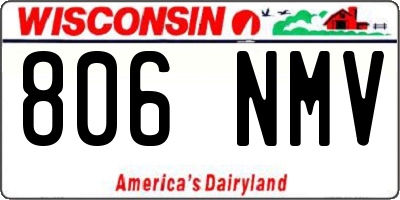 WI license plate 806NMV