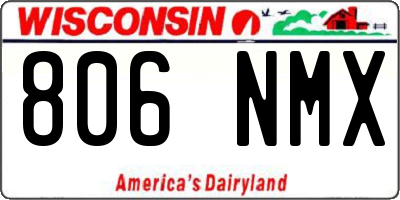 WI license plate 806NMX