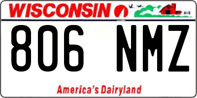 WI license plate 806NMZ