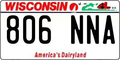 WI license plate 806NNA