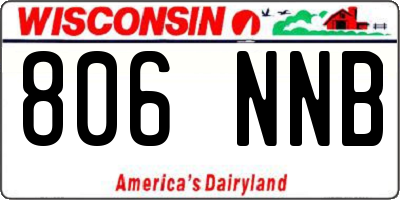 WI license plate 806NNB