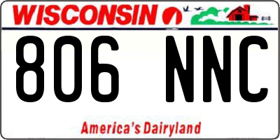 WI license plate 806NNC