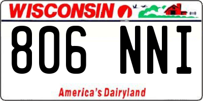 WI license plate 806NNI