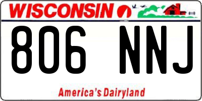 WI license plate 806NNJ