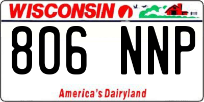 WI license plate 806NNP