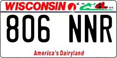 WI license plate 806NNR