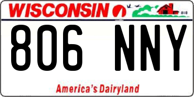 WI license plate 806NNY