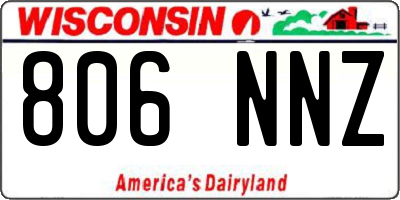 WI license plate 806NNZ