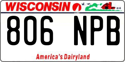 WI license plate 806NPB