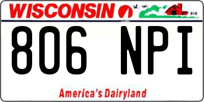 WI license plate 806NPI