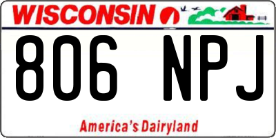 WI license plate 806NPJ