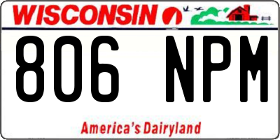 WI license plate 806NPM