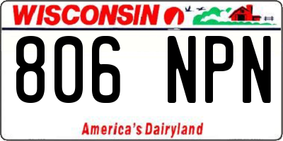 WI license plate 806NPN